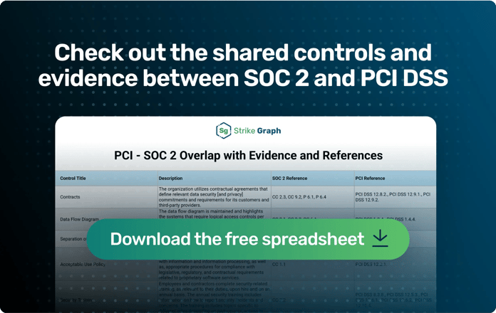Download our PCI DSS vs. SOC 2 mappings