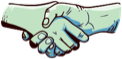 Illustration of people shaking hands